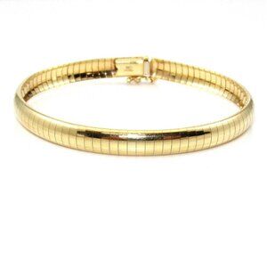 14K Yellow Gold Italy Omega Chain Bracelet